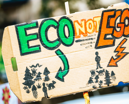 Pancarta Eco not Ego