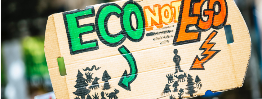 Pancarta Eco not Ego